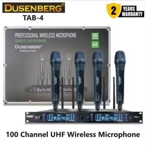 Mic Wireless Dusenberg Tab 4 pegang 4 channel microphone