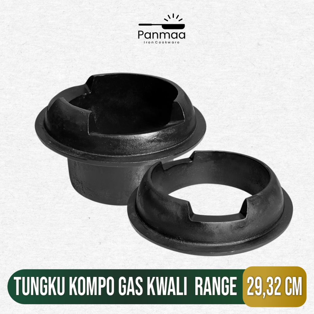 Tungku kompor gas kwali range 32 cm besi cor / kuali range MBG besi cor / cast iron