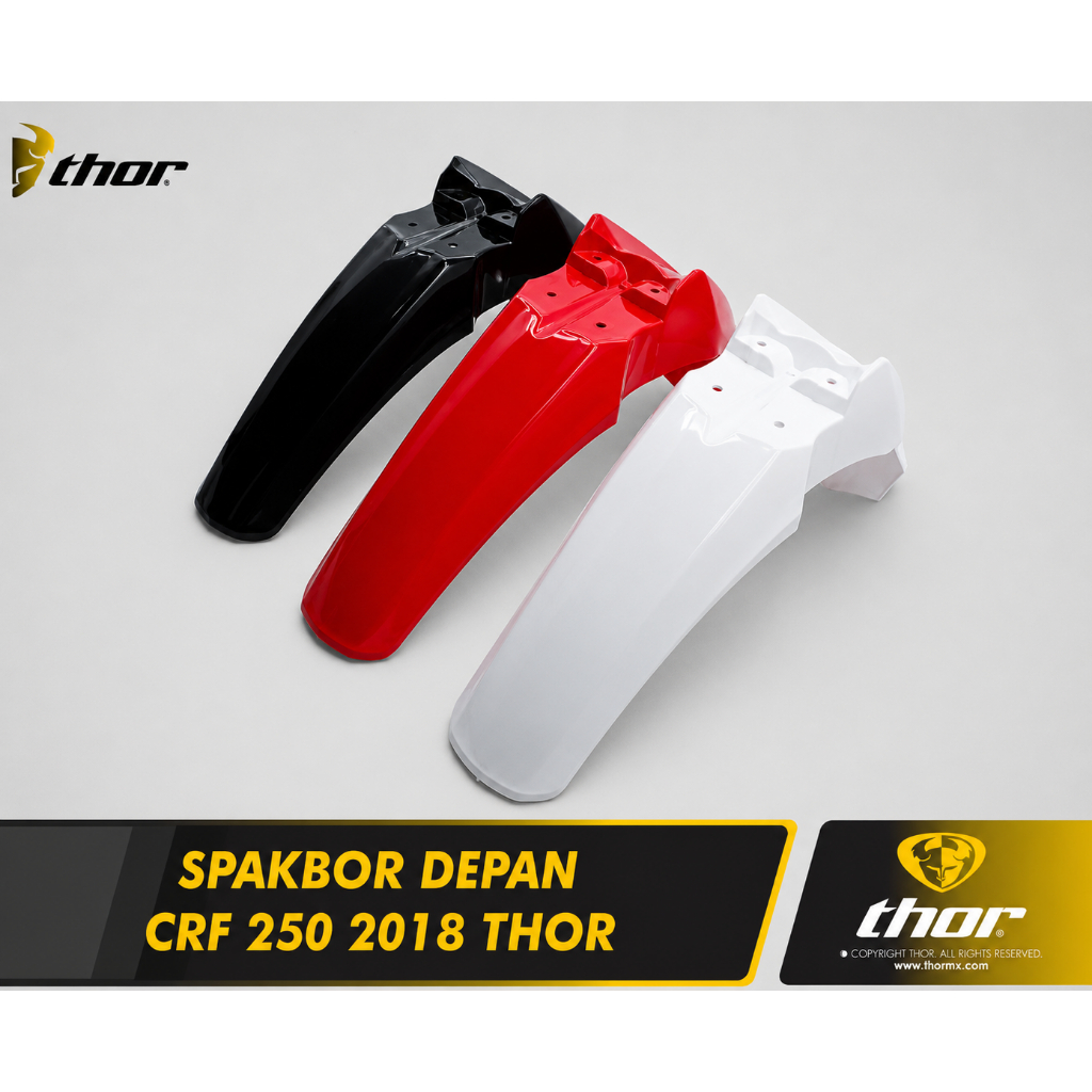Spakbor Depan CRF 250 2018 THOR Front Fender CRF 250 Trail Motocross Plastik Tebal Premium
