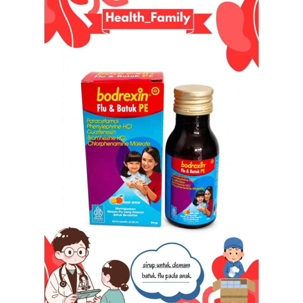 BODREXIN PE sirup untuk demam batuk pilek