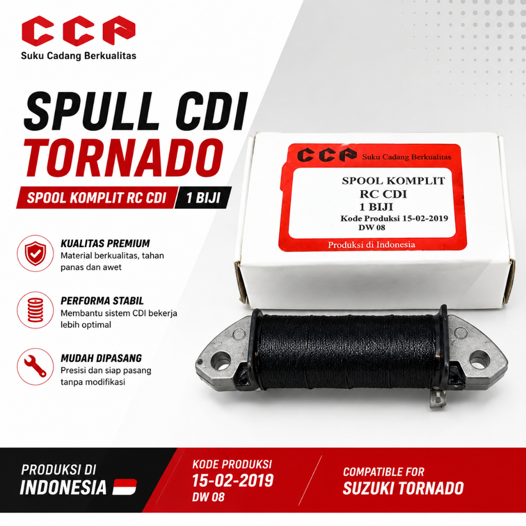 Spull CDI Suzuki Tornado CCP Spool Komplit RC CDI Tornado Kumparan Spul CDI Tornado Pengapian Motor