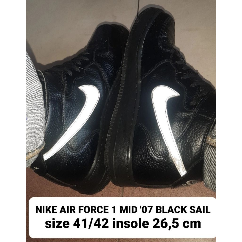 NIKE AIR FORCE 1 MID BLACK SAIL