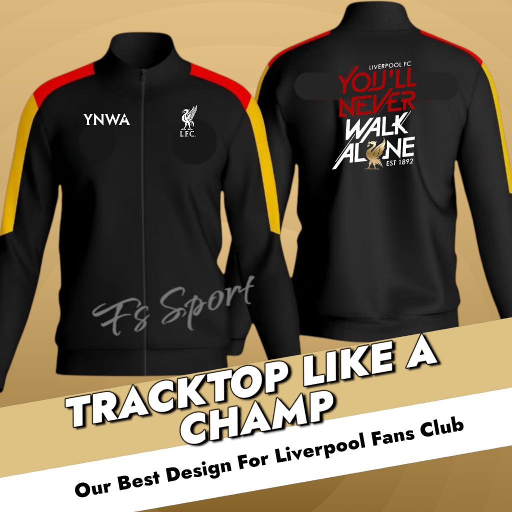 Jaket Tracktop Liverpool Pria Wanita Diadora Tebal Halus
