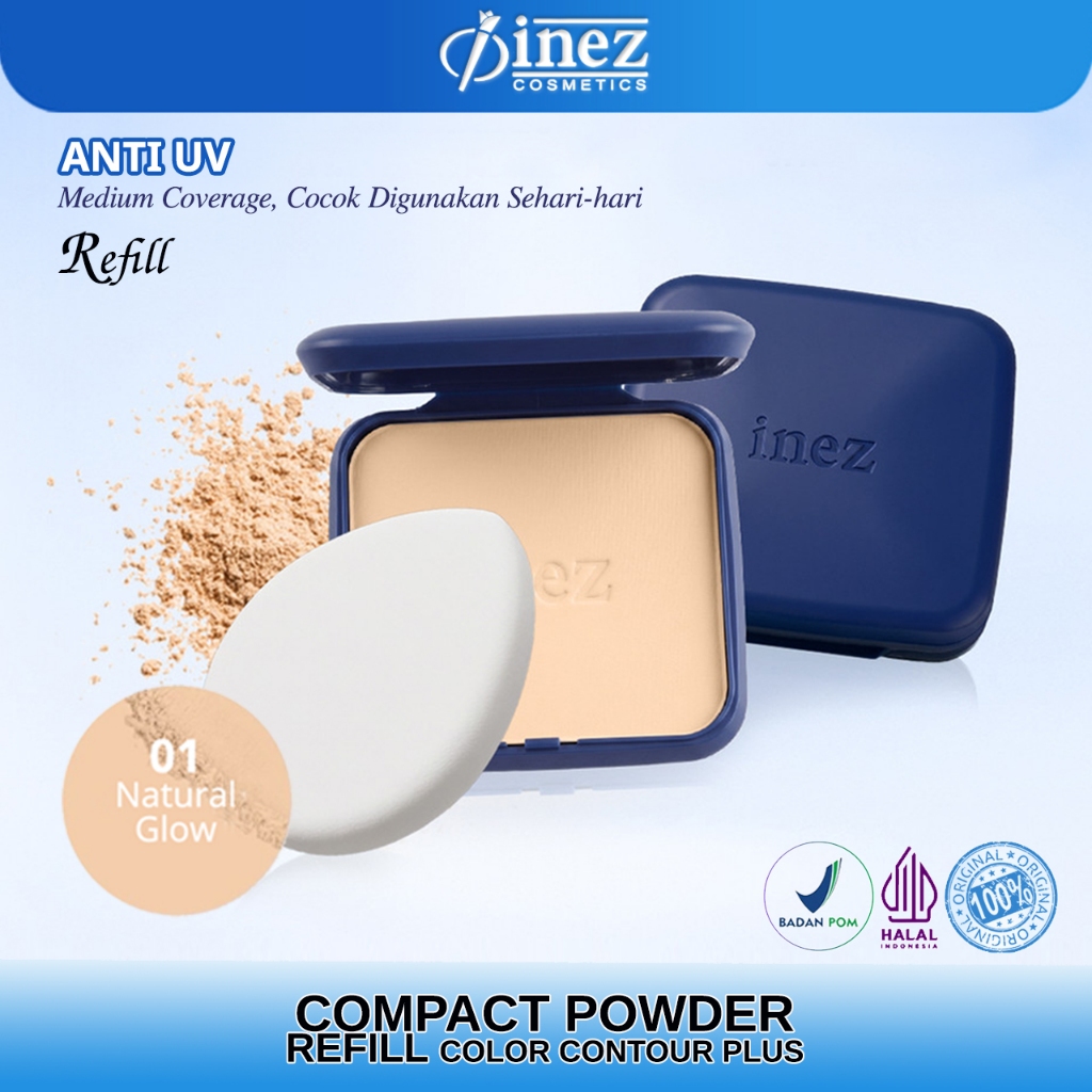 INEZ Bedak Refill Compact Powder MISTYROSE 03 Bedak Inez