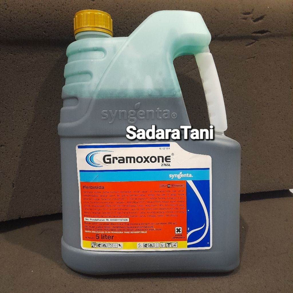 Herbisida Gramoxone 276SL 5LT Bahan aktif : parakuat diklorida 276g/l