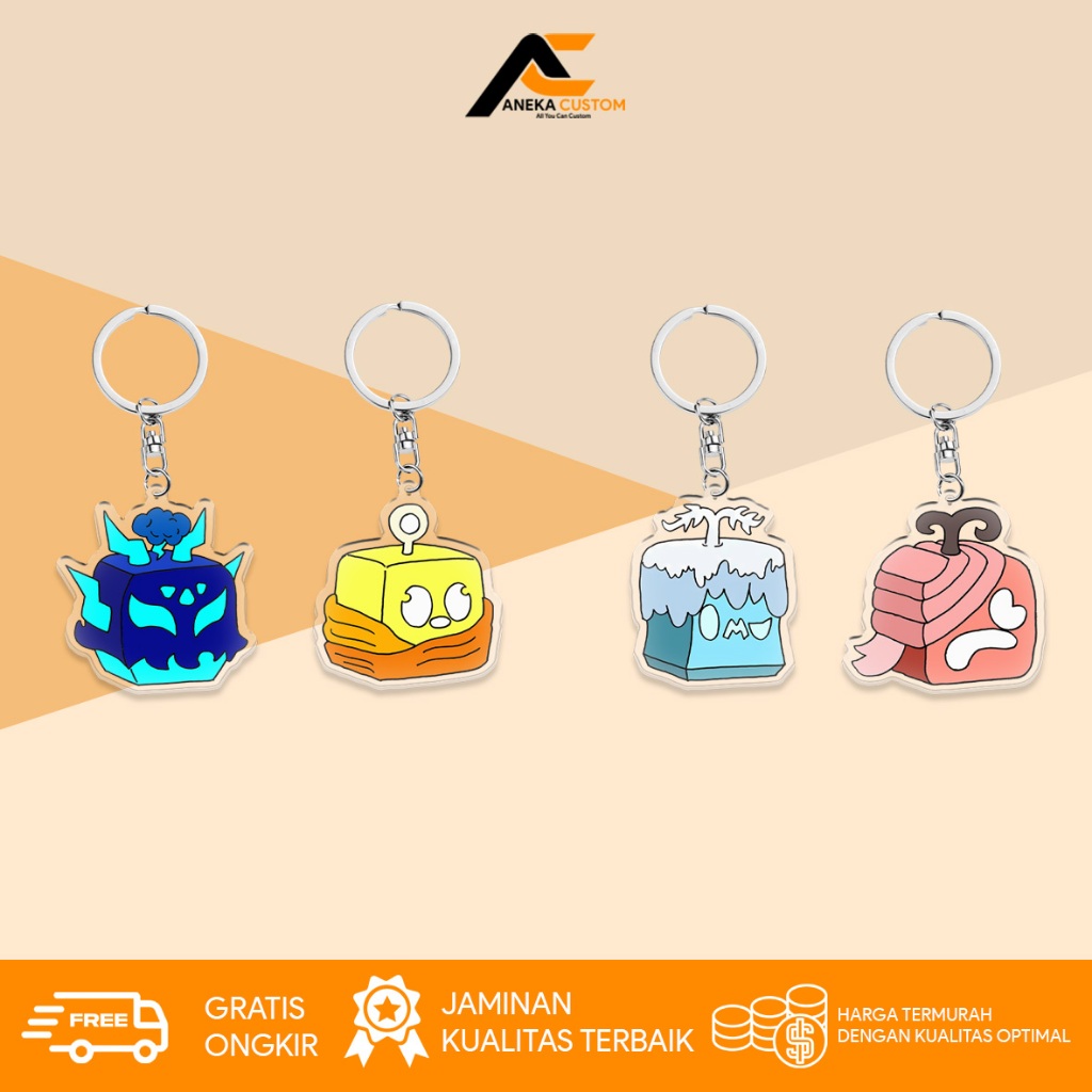 Gantungan Kunci Karakter Blox Fruits / Ganci Keychain Blox Fruits