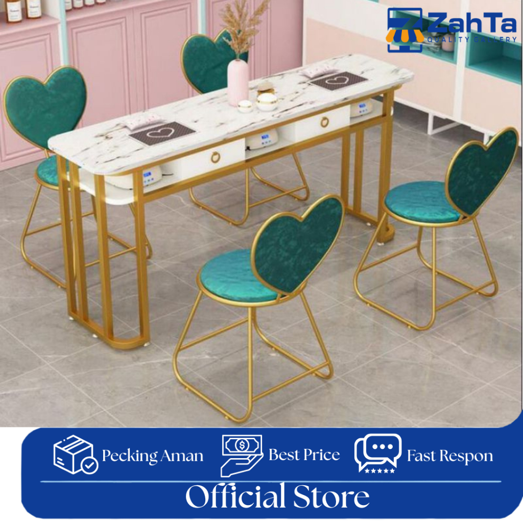 ZAHTA - MEJA NAIL ART PAKET MEJA SALON DOUBLE SET