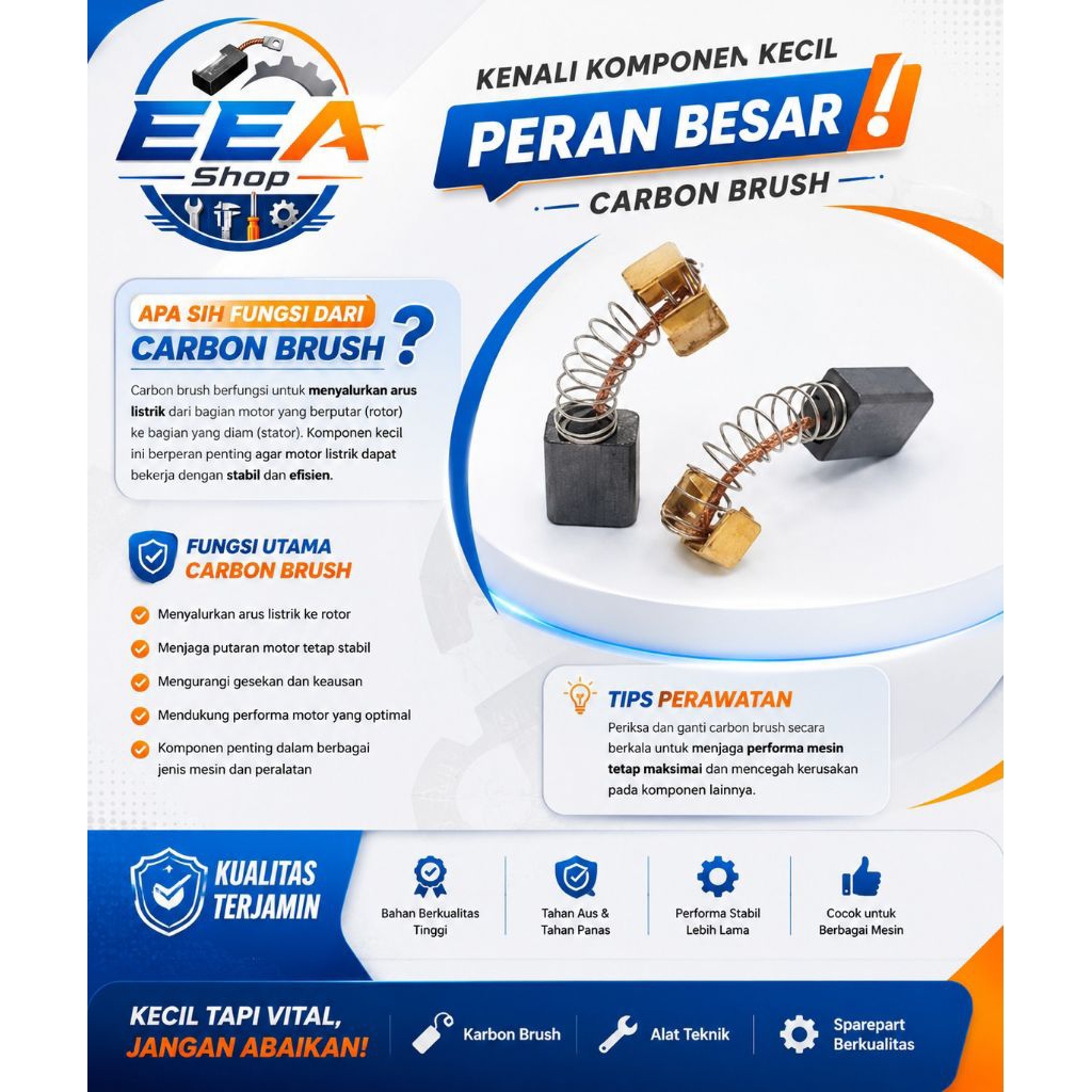 CARBON BRUSH ARENG UNTUK MESIN BOR MAKITA HP1630 CARBON BRUSH UNTUK MESIN BOR 13MM MAKITA HP1630