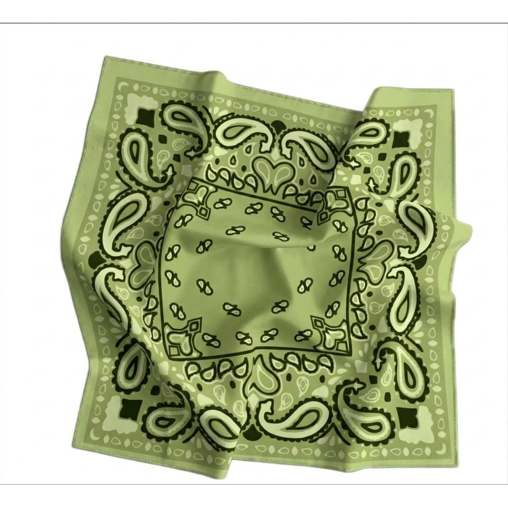 Slayer Bandana Motif Green Paisley