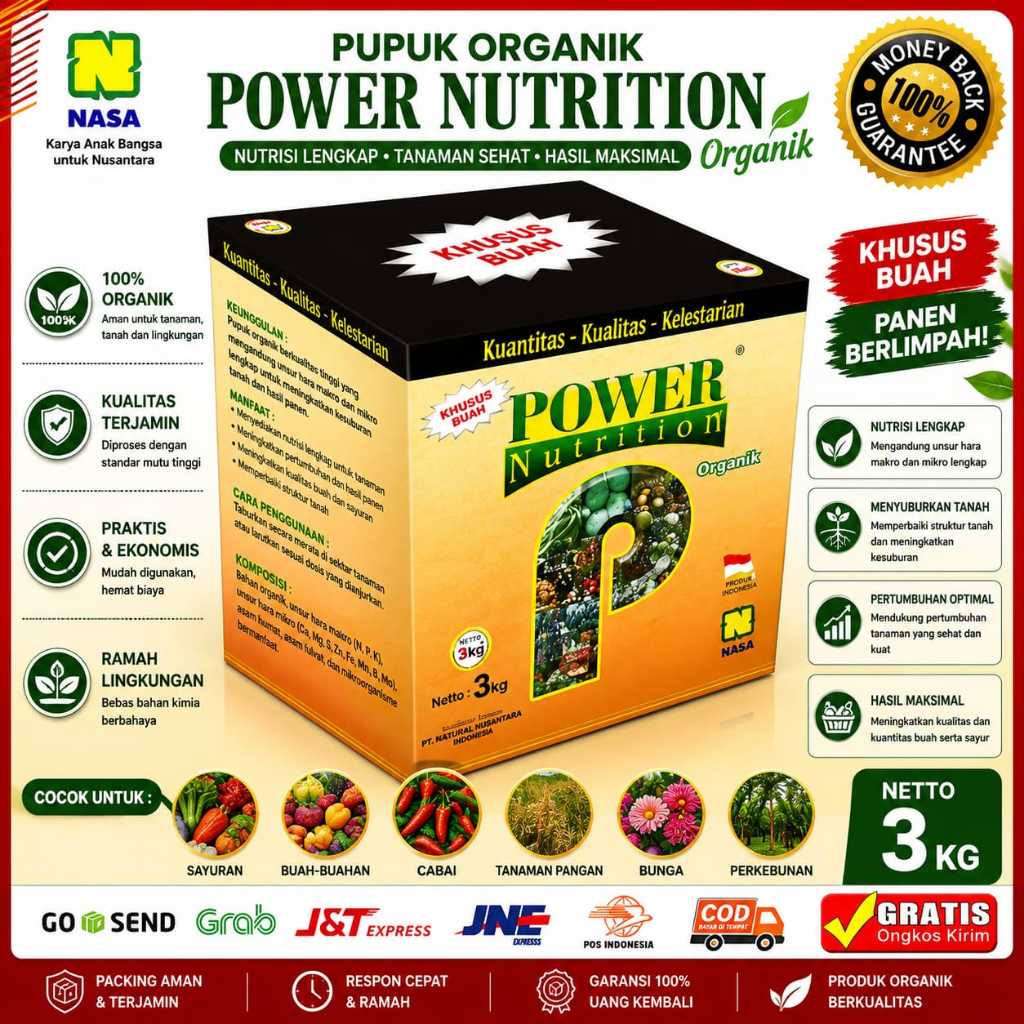 Power Nutrition kemasan 3kg / Nasa Original / PWRB NASA POWER NASA POWER NUTRITION / tokoquwcantik
