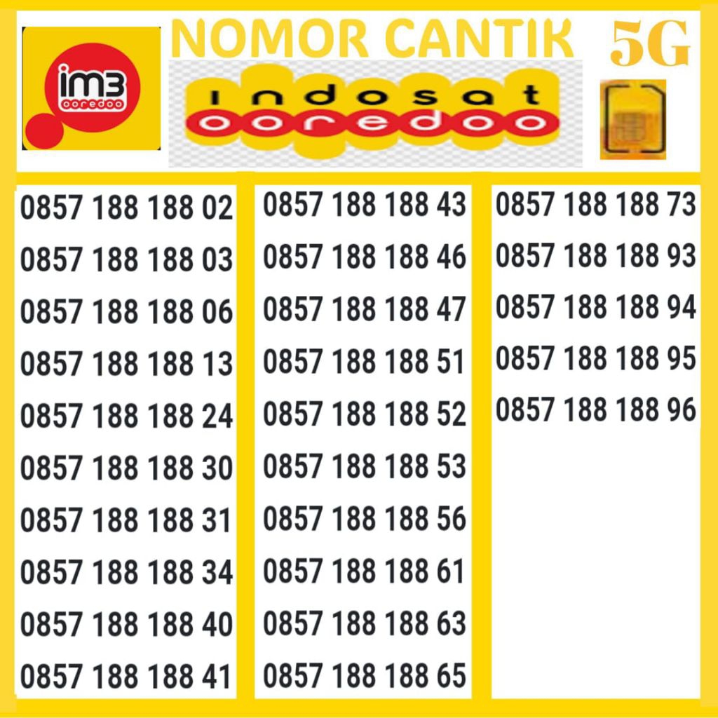 NOMOR CANTIK INDOSAT OOREDOO support 4G LTE -5G