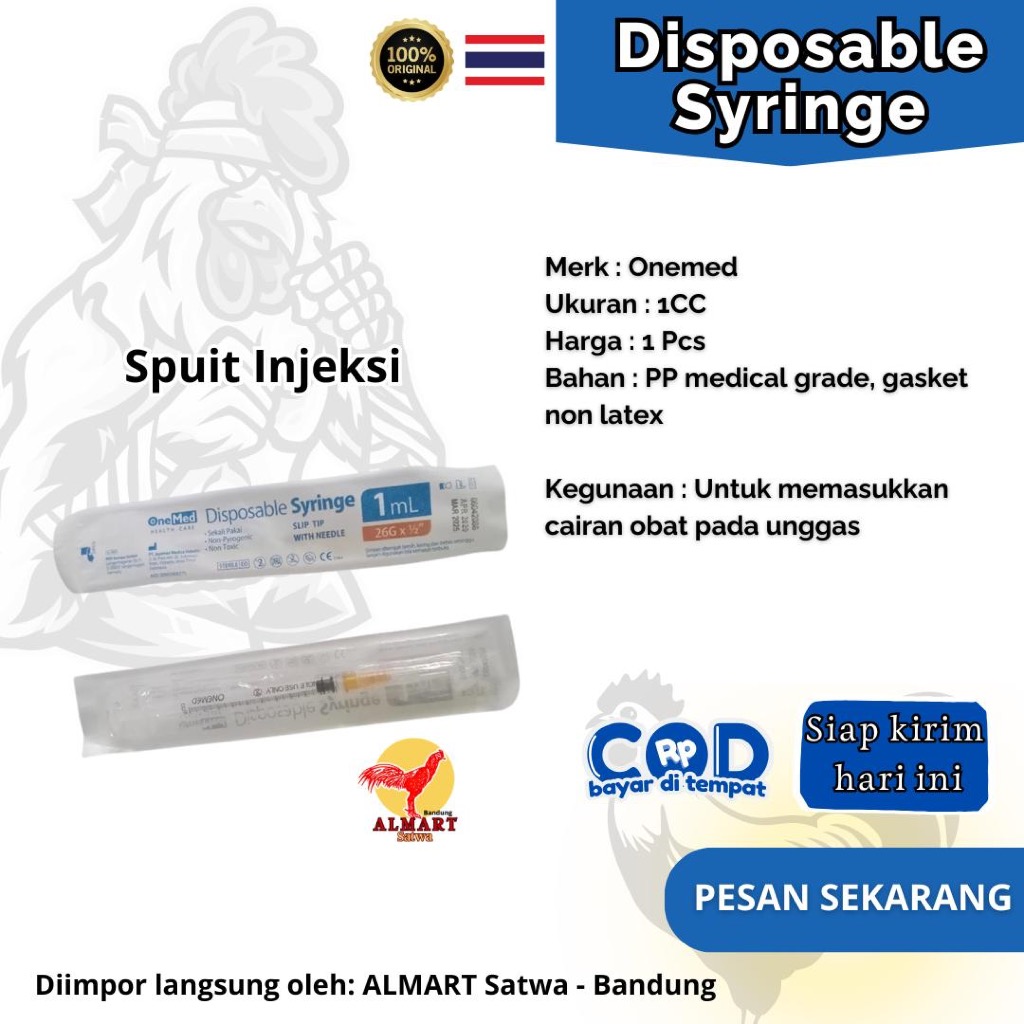 SPUIT / SPET / SUNTIKAN 1CC / 1ML / Spuit 1cc
