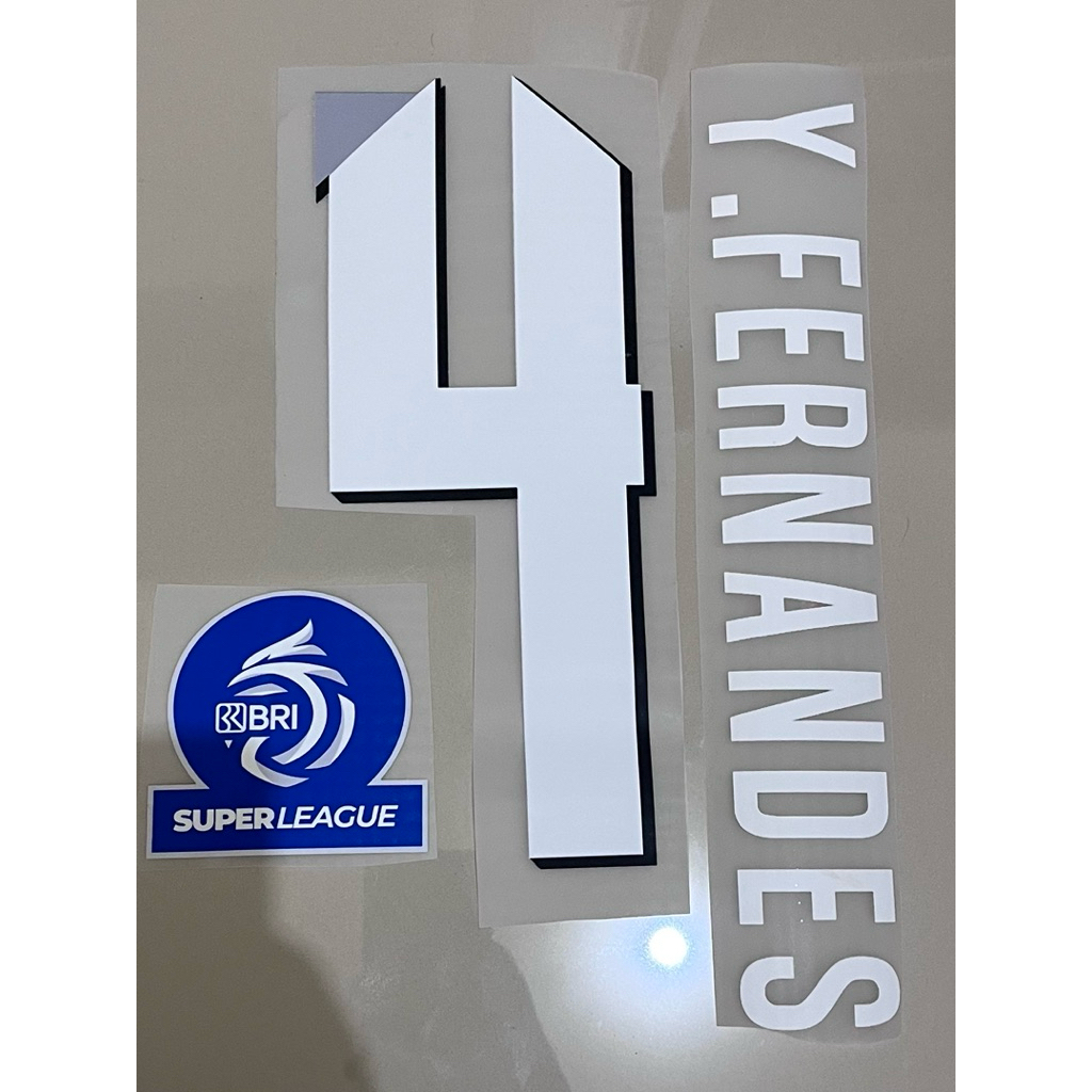 Nameset PSM makassar Yuran Fernandes + Patch BRI Suprleague