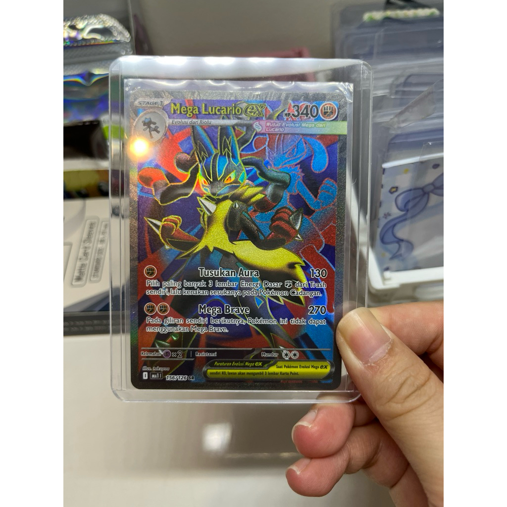 Mega Lucario EX SR Evolusi Mega Pokemon TCG