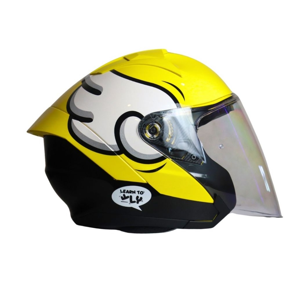 Helm JPX NOVA X V2 Motif N10 Yellow Lemon Gloss