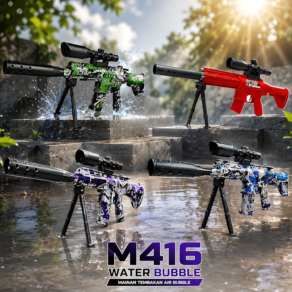 TERLENGKAP mainan Tembakan peluru water gell manual BTC-3040 UMP m416 dengan terbaru shotgun shoting