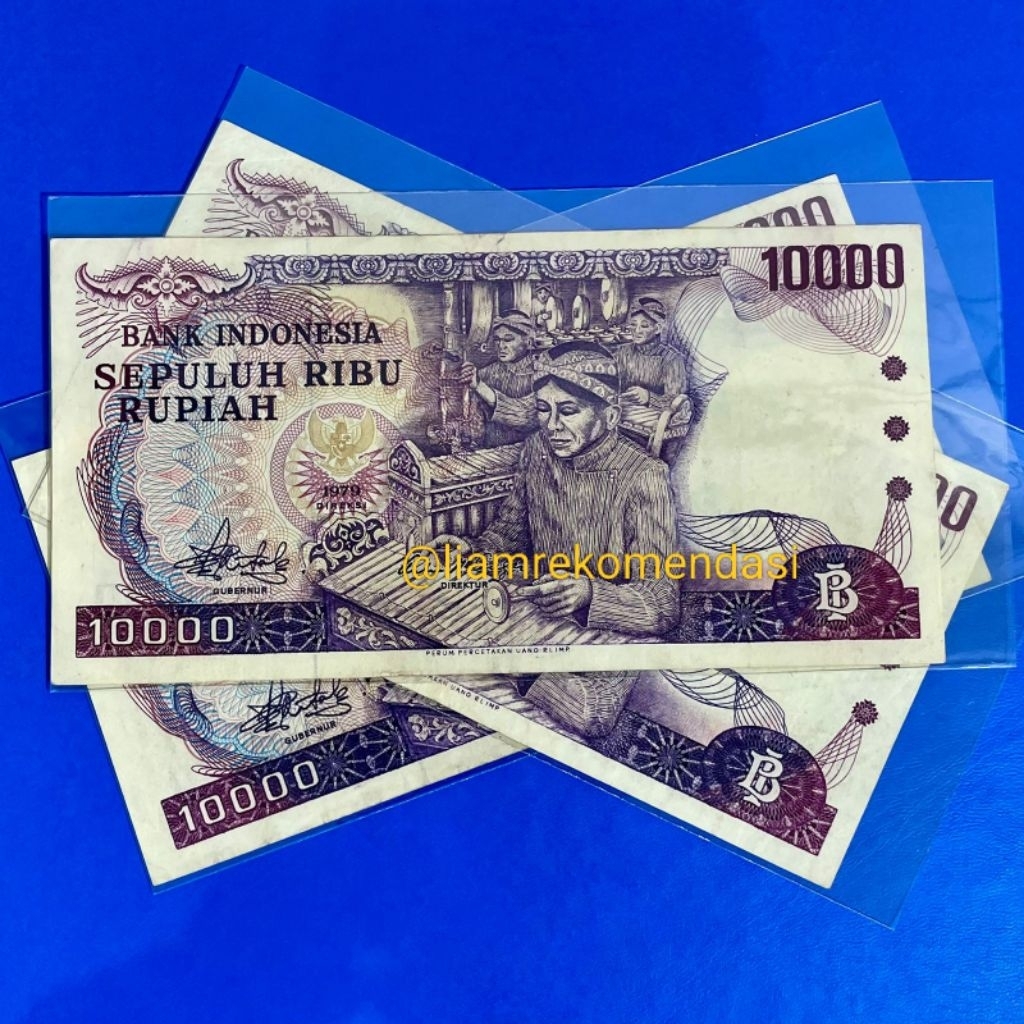 Kertas Kuno 10 Ribu Gamelan Tahun 1979