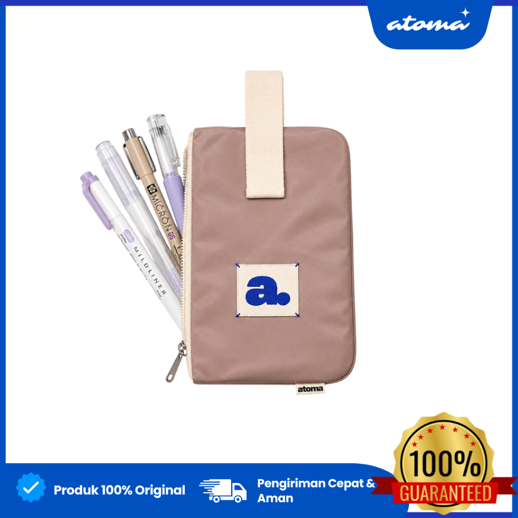 Tas Pouch Penyimpanan Serbaguna Travel Makeup Ash Cream