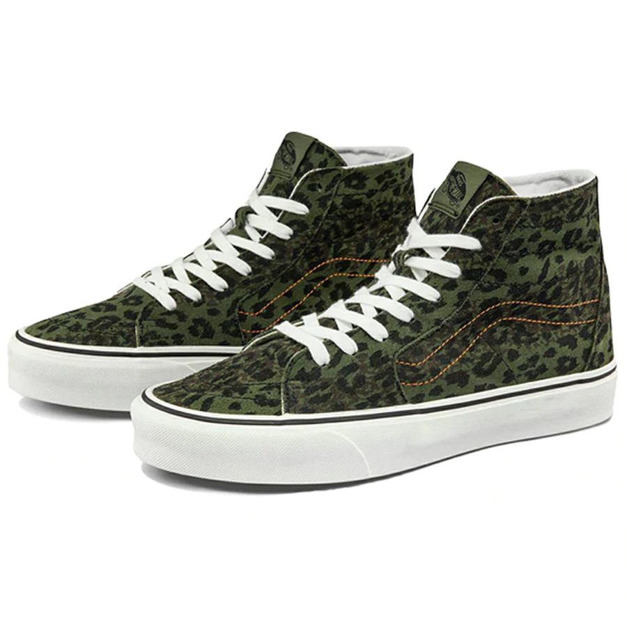 SNEAKERS HIGH TOP CLASSIC LEOPARD CASUAL PRIA WANITA HIJAU ORIGINAL | SK8 HI TAPPERED LEOPARD CAMO