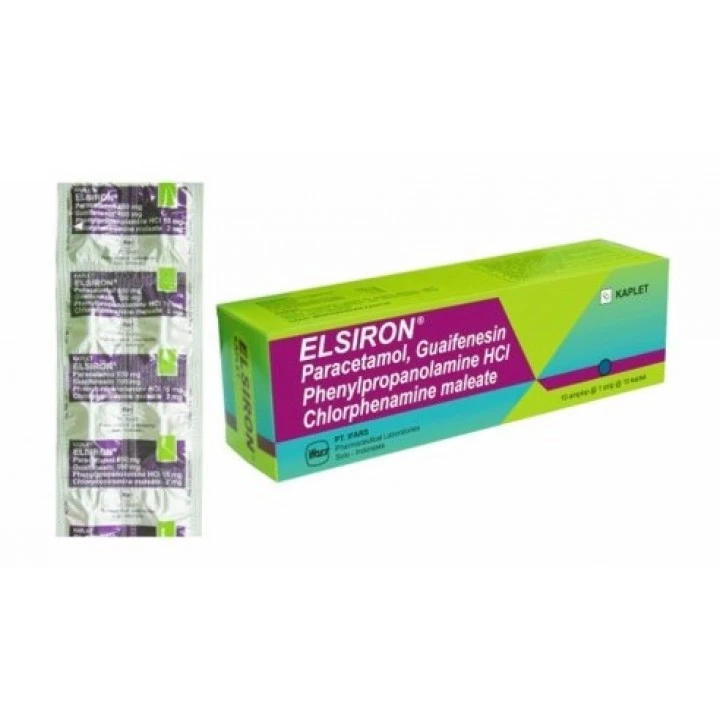 Elsiron 3 Strip 30Kaplet Obat Batuk Pilek Demam