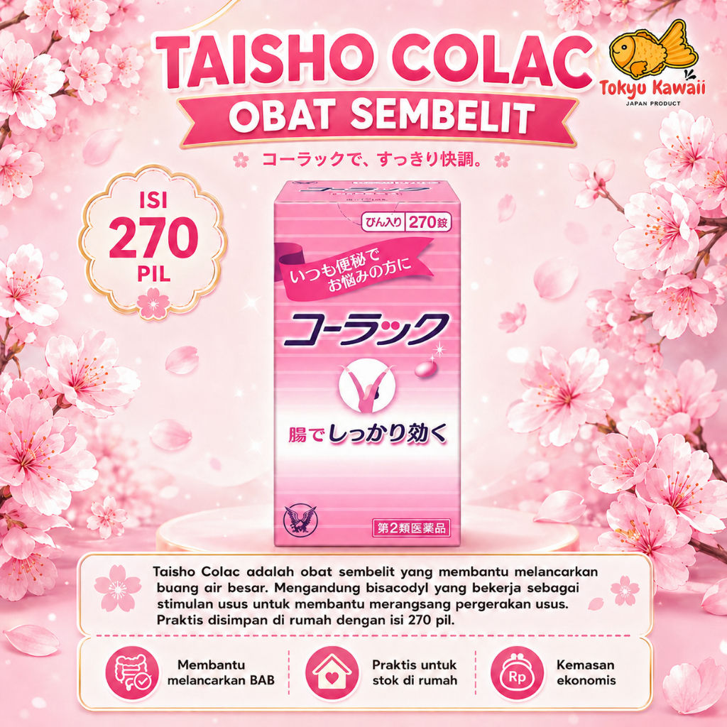 Taisho Colac 270 Tablet Suplemen Sembelit Original Japan