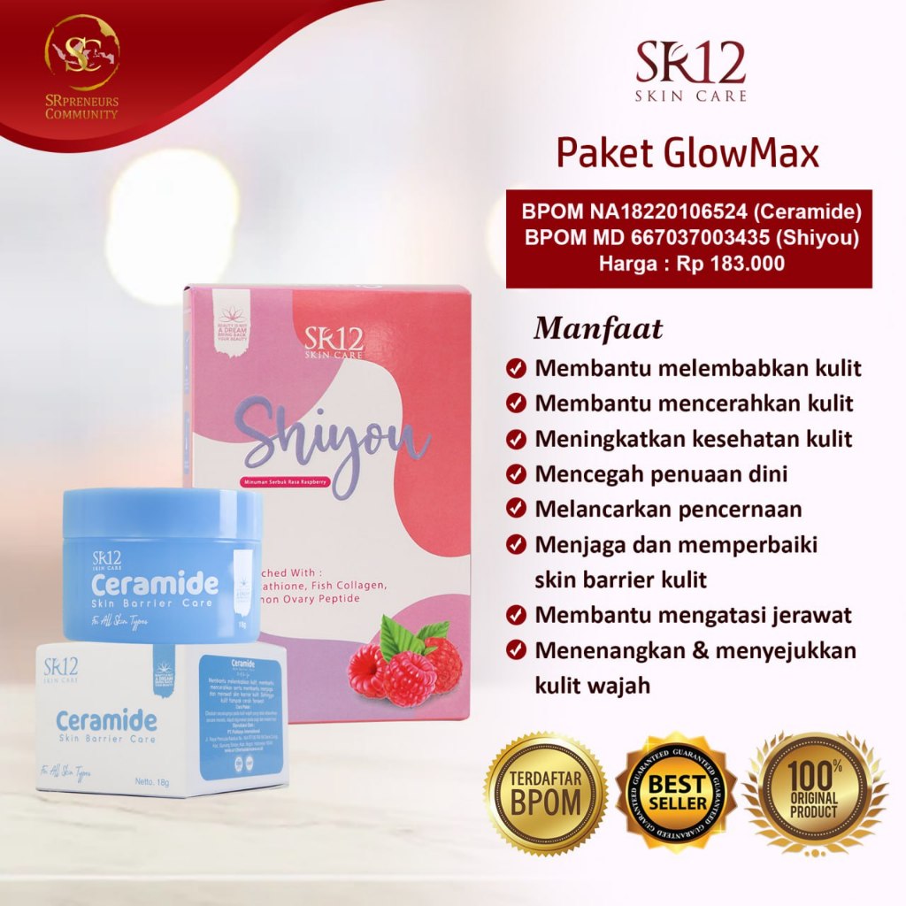 PaketGlowmaxSR12 #GlowmaxSR12 #SR12Skincare #PaketSkincare #KulitGlowing #KulitCerah #PerawatanWajah