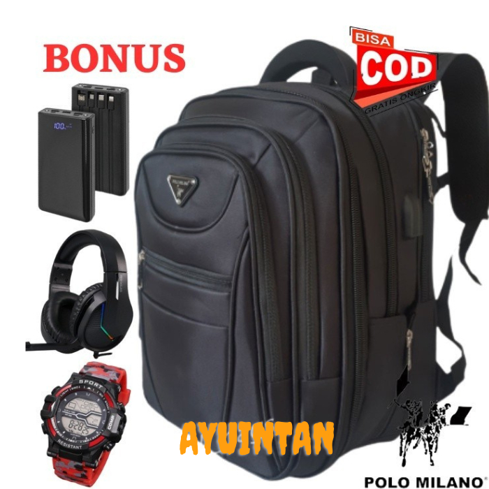 Promo Tas Pria Ransel POLO88 ALTO Tas Laptop tas Travelling IMPORT Murah Tas ransel pria besar Tas K