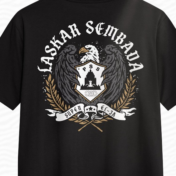 Kaos PSS Sleman football fans - Laskar Sembada - Basic Tshirt Hitam