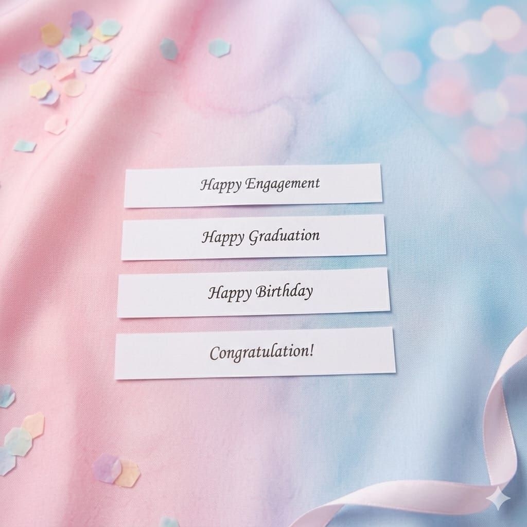 (8 PCS) Tulisan Untuk Buket | Happy Graduation | Happy Birthday | Happy Engagement | Congratulation