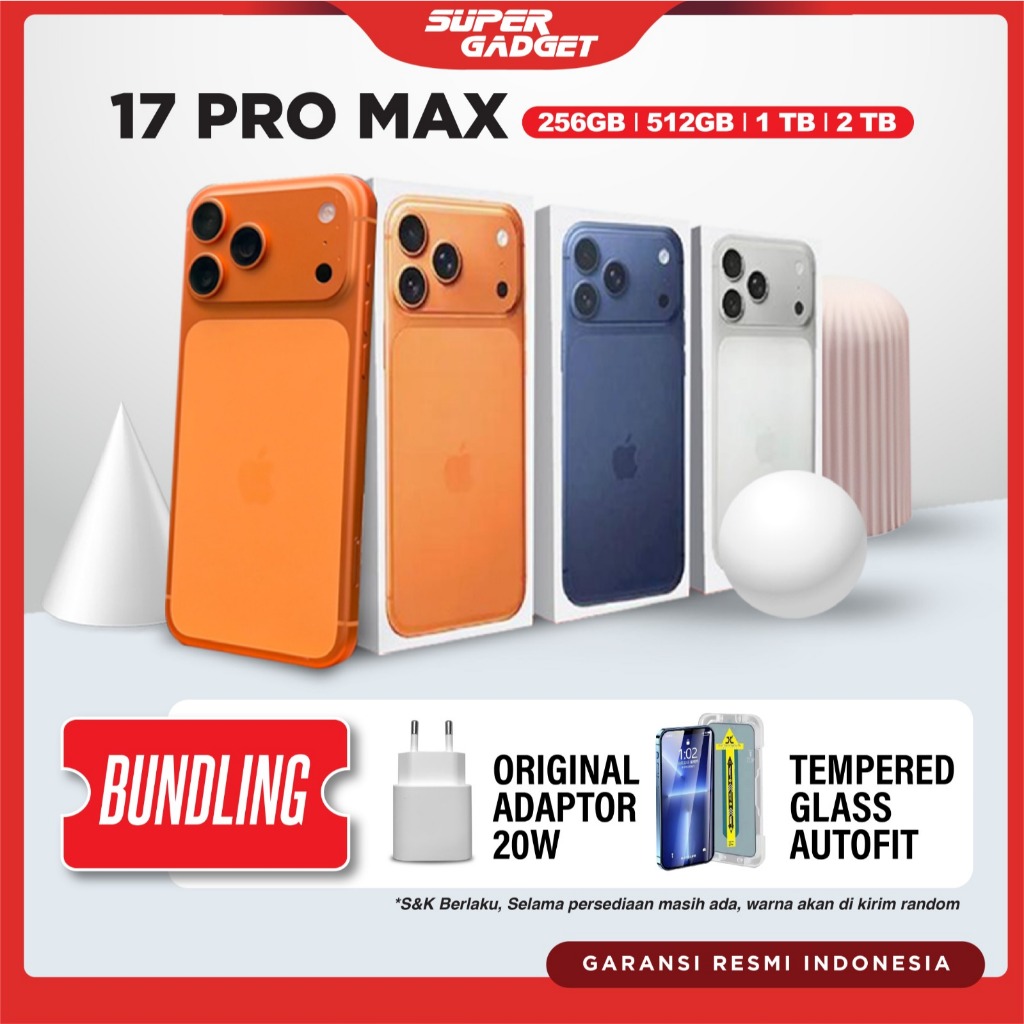 iPhone 17 Pro Max [256GB] [512GB] [1TB] [2TB] [RESMI]