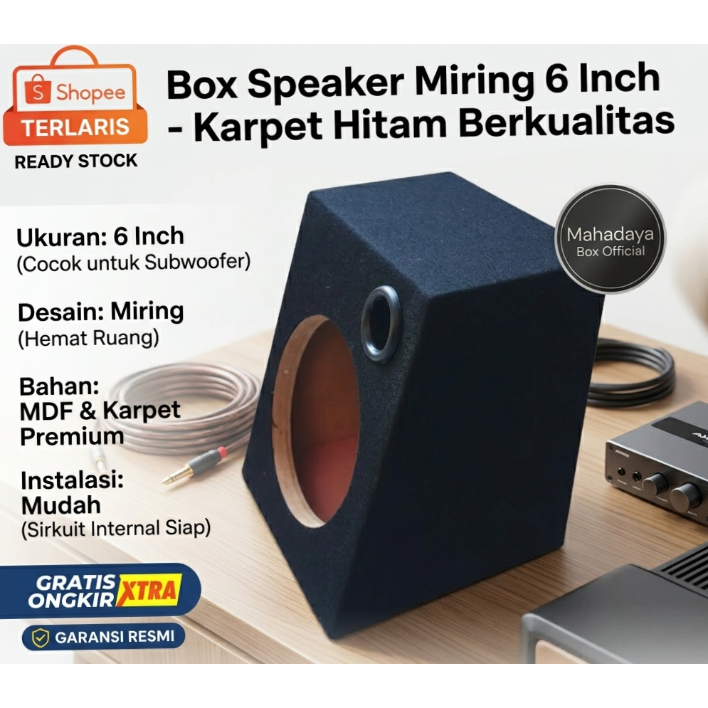 Box Speaker 6 inch subwofer miring / penceng MOBIL Box speaker 6 inchi subwoofer mobil