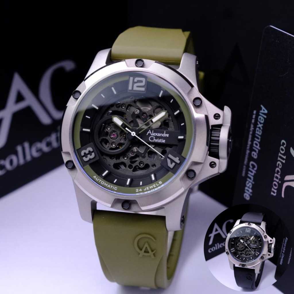 Jam Tangan Pria Alexandre Christie AC 6295 Titanium Automatic Original