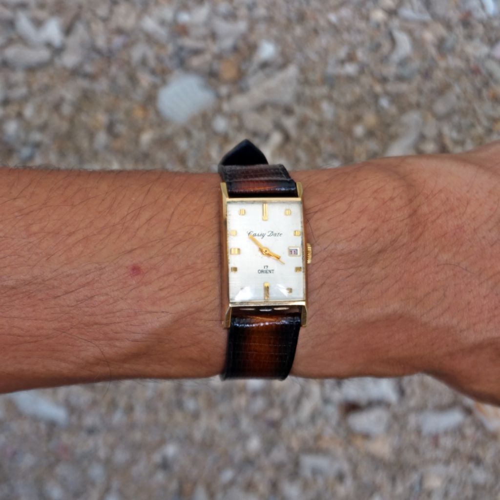 Jam tangan Tank Orient vintage Manual Winding