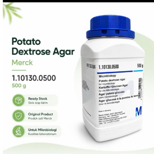 PDA Potato Dextrose Agar Merck 1.10130.0500 500 gr