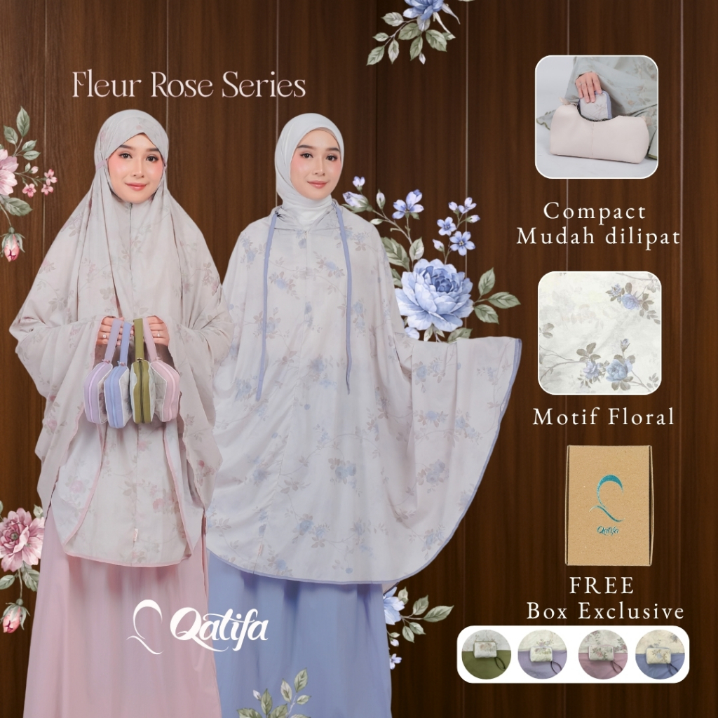 QATIFA Mukena Travel Motif Fleur Series