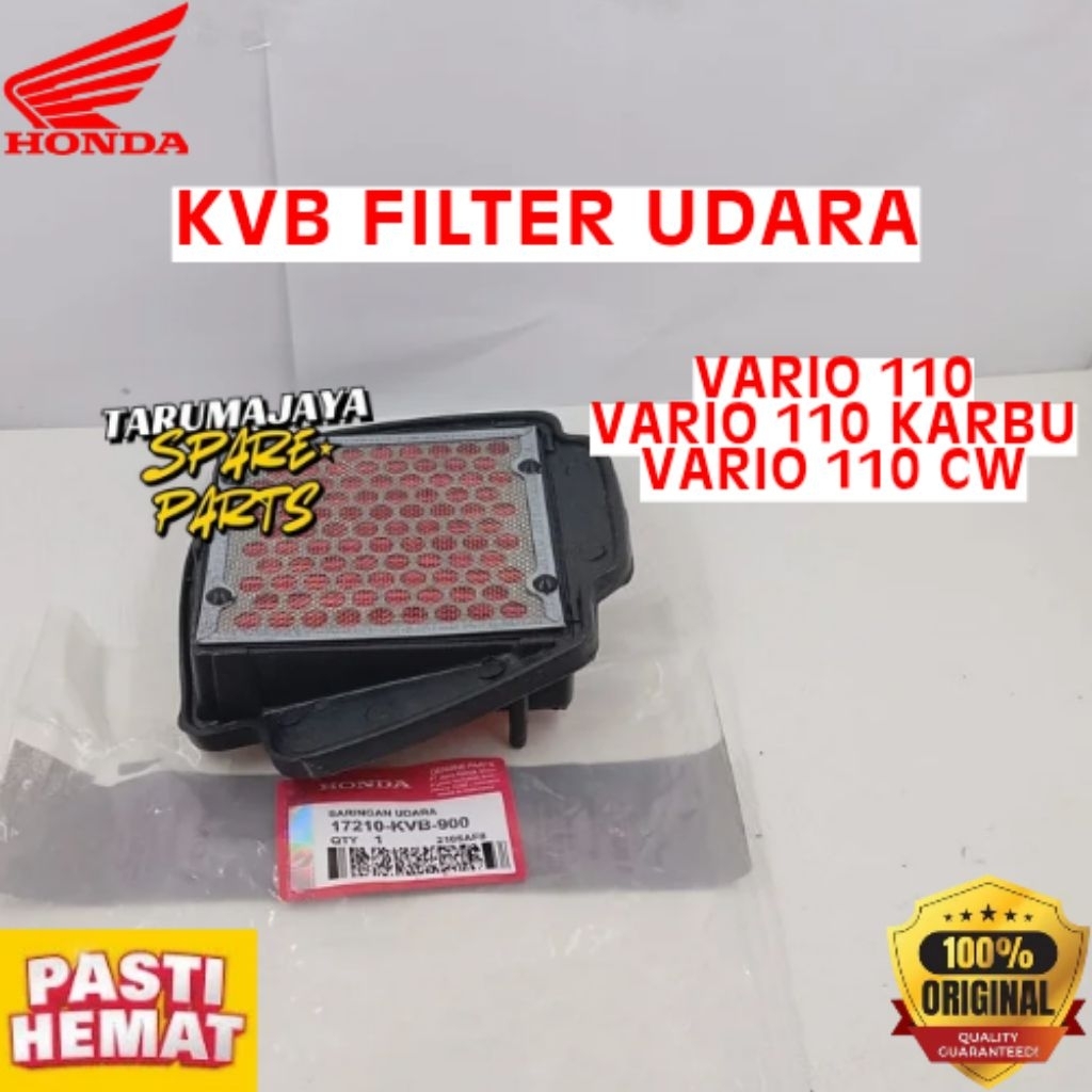 FILTER UDARA ORIGINAL HONDA KODE KVB, FILTER UDARA VARIO 110, FILTER UDARA VARIO 110 KARBU, FILTER U