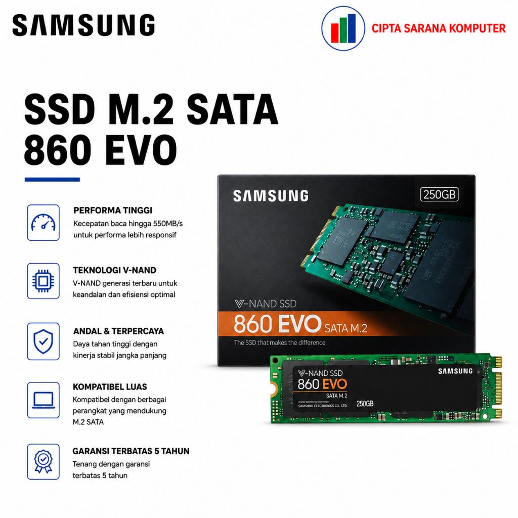 SSD Samsung SATA M.2 860 EVO 250GB Original