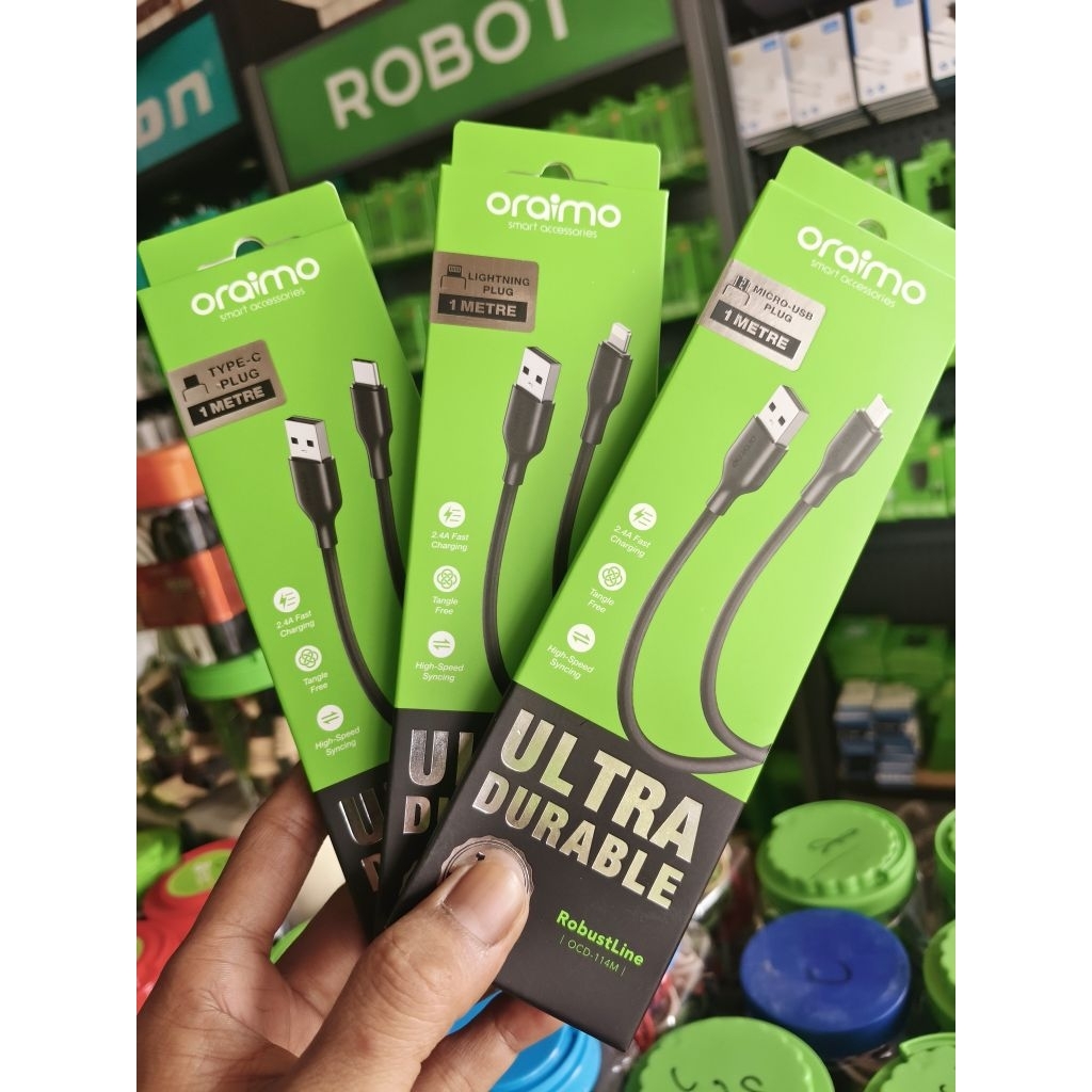 ORAIMO Kabel Data OCD-114 Micro Usb | Type C | Lightning Fast Charging OCD114M OCD114C OCD114L