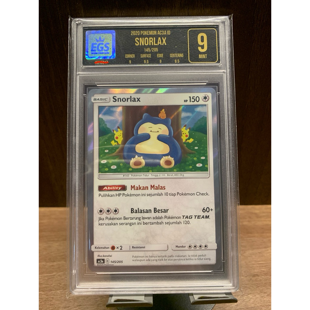 Pokemon TCG Slab “snorlax 9” grading egs grade 9 ORI