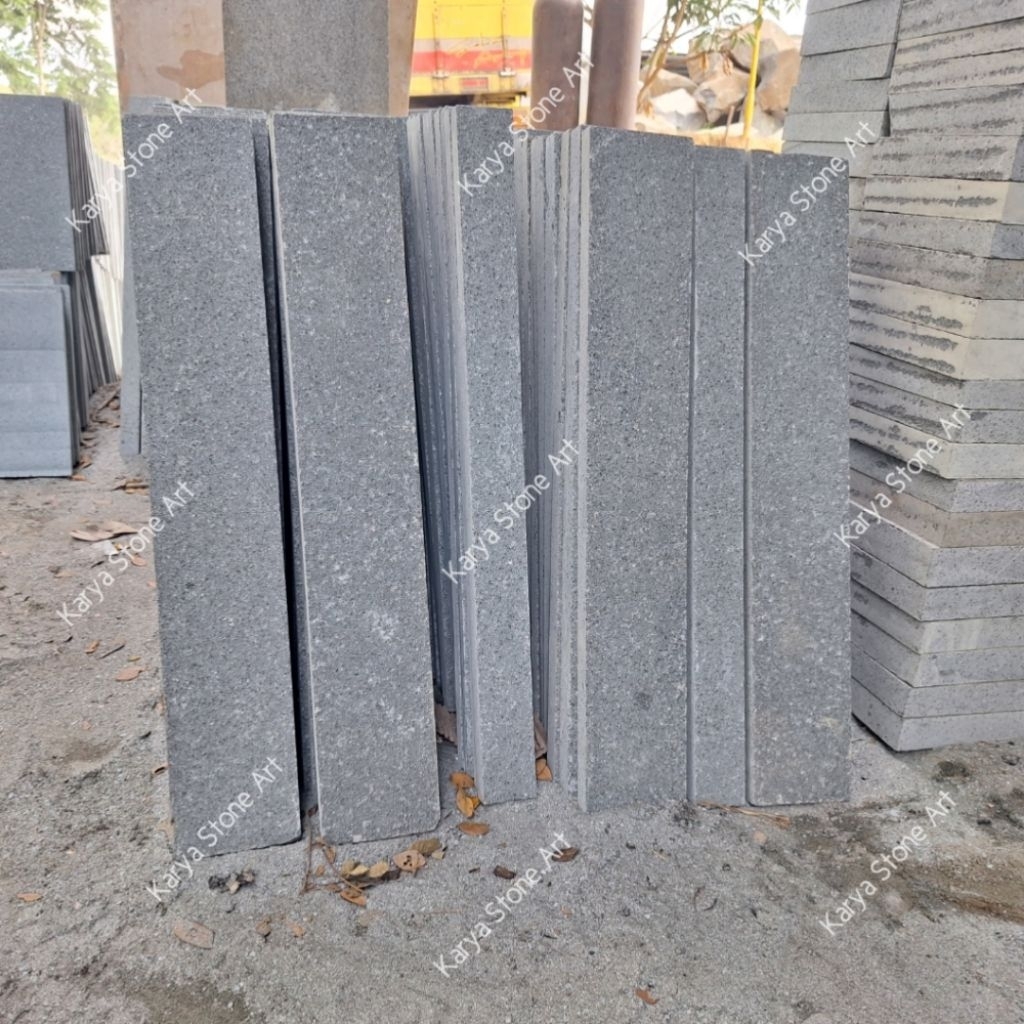 10 x 60 cm Andesit Bakar | Andesit Dinding | Batu Alam Andesit | Andesit Abu
