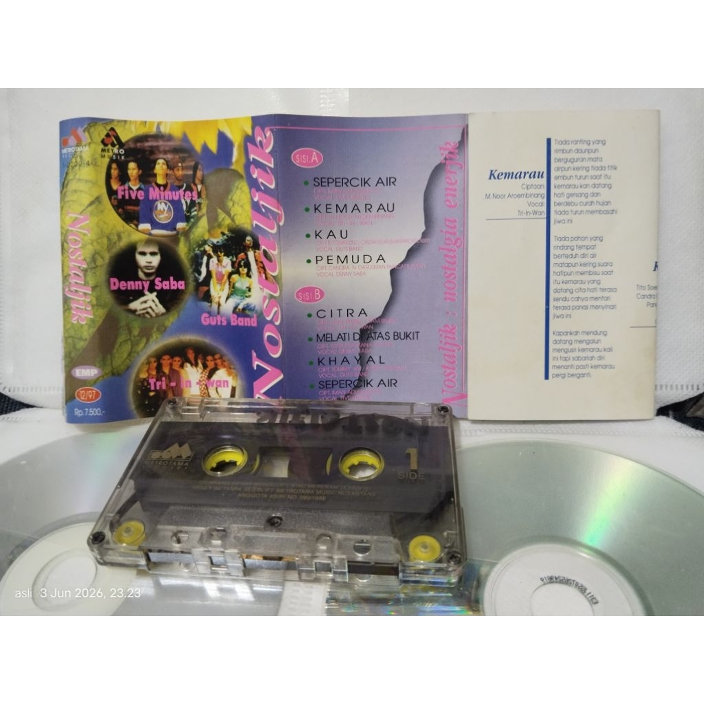 kaset pita Nostaljik (kompilasi five minutes, deny saba, guts band)
