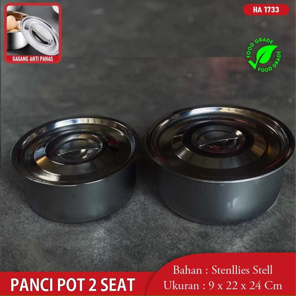Panci Set Stock Pot Panci Susu Mini Stainless Steel Panci Sup Soup Pot Baskom dengan Tutup Stainless