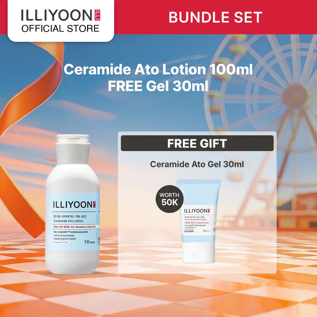 [Special Live Promo] [BELI 1 GRATIS 1] ILLIYOON ceramide ato Lotion 100ml + Gel 30ml