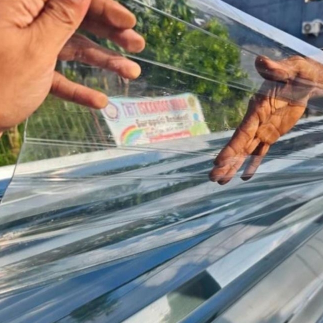 Atap Upvc Polycarbonate transparan super premium