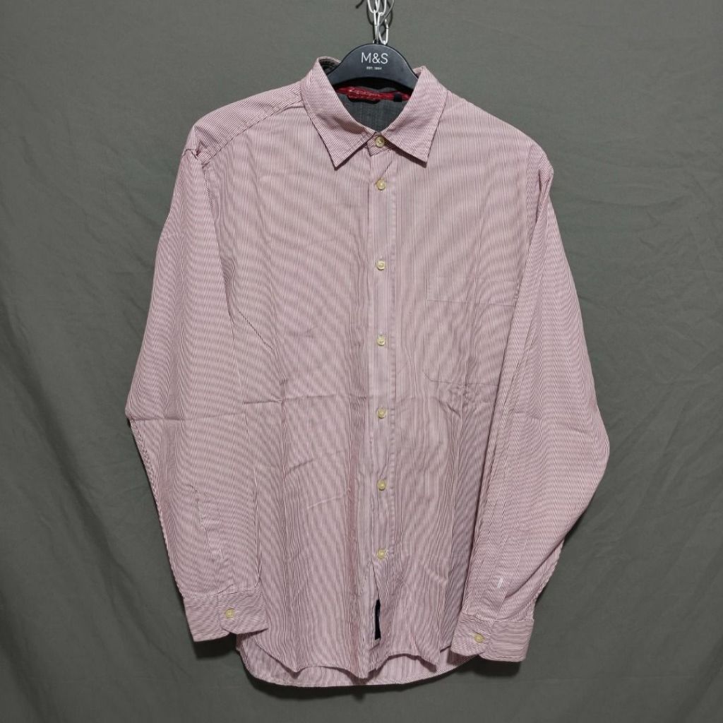 ERMENEGILDO ZEGNA Italy Men's Long Sleeve shirt | kemeja formal / kantor lengan panjang salur pria
