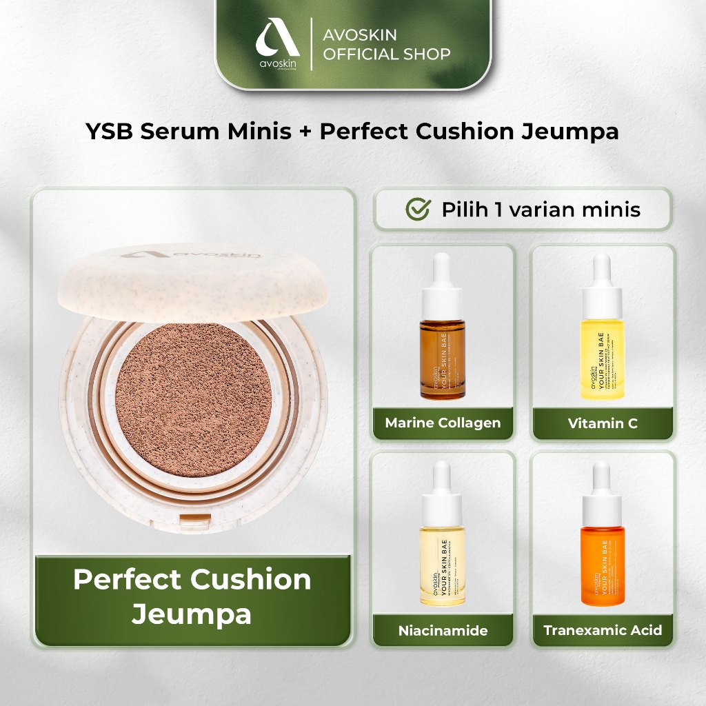 [Bundle YSB Minis & YSB Cushion] Avoskin YSB Serum Mini 12 ml & YSB Hybrid Elixir Skin Radiant Perfe