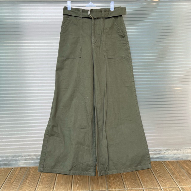 GU Kulot Wide Leg Army With Belt