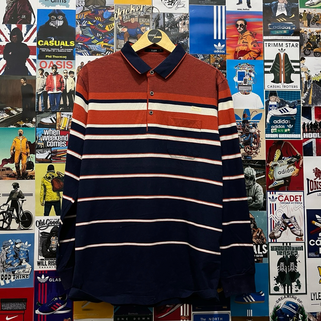 Long Sleeve / Polo Shirt / Rugby Shirt / Vintage / Second / TAP