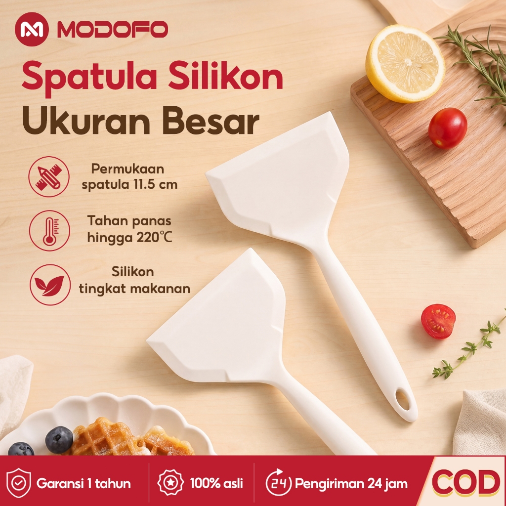 MODOFO Spatula Anti Lengket Tahan Panas Spatula Silikon Spatula Kue Spatula Mpasi Bayi Food Grade Sp