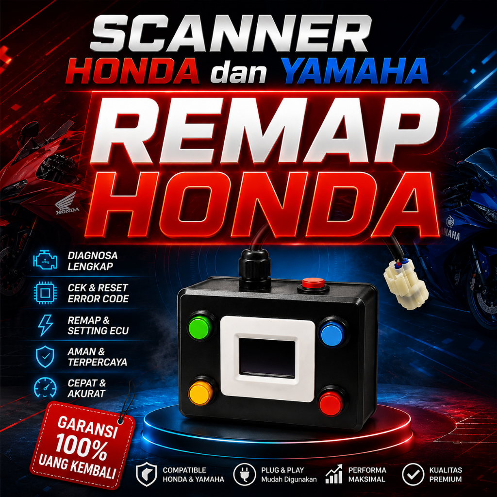 SCANNER REMAP ECU MOTOR HONDA DAN YAMAHA OBD1 / OBD2 VIA ANDROID
